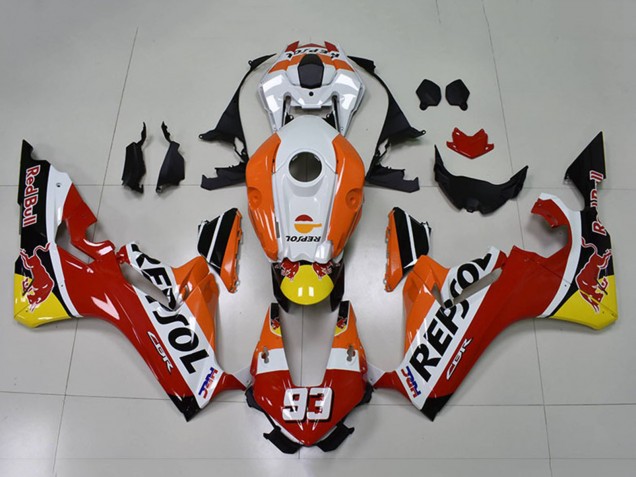 Venta Carenados Moto Honda CBR1000RR 2017-2023 - Naranja Blanco Rojo Negro Brillante Repsol Rojo Bull 93