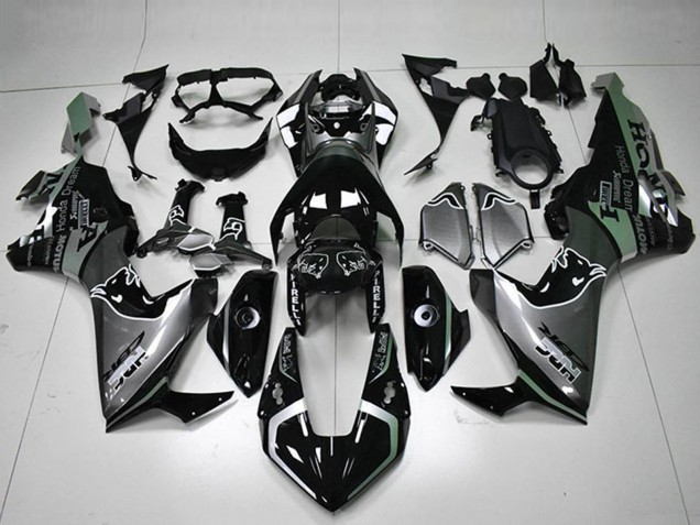 Venta Carenados Moto Honda CBR1000RR 2017-2023 - Plata Negro Brillante HRC