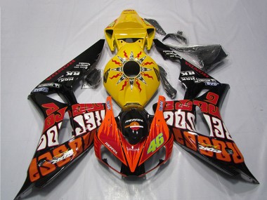 Venta Carenados Moto Honda CBR1000RR 2006-2007 - Amarillo Naranja Negro Brillante Rossi Repsol 46