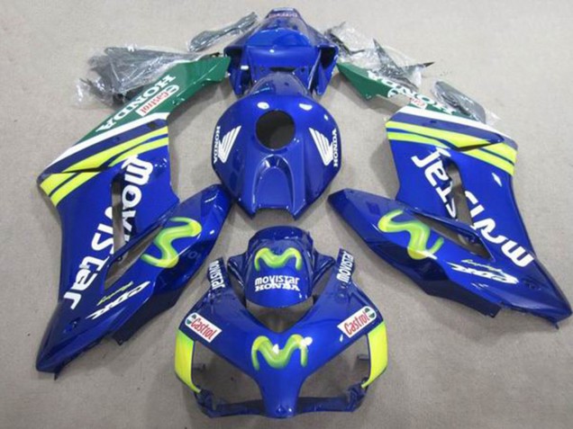 Venta Carenados Moto Honda CBR1000RR 2004-2005 - Azul Verde Amarillo MoviStar Castrol