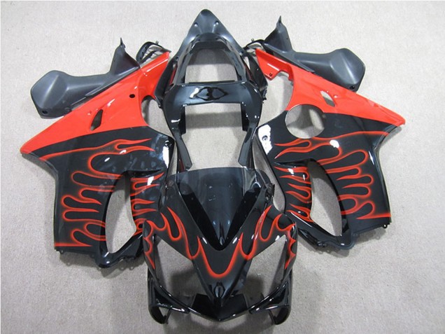 Venta Kits Carenado Moto Honda CBR600 F4i 2001-2003 - Negro Brillante Rojo Llama