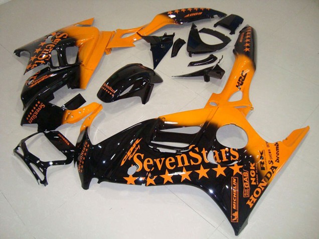 Venta Carenados Moto Honda CBR600 F3 1995-1996 - Naranja Negro Brillante SevenStars
