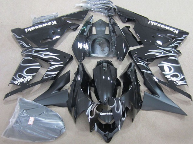 Venta Carenados Moto Kawasaki ZX10R 2004-2005 - Negro Blanco Llama
