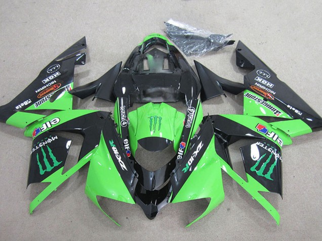 Venta Carenados Moto Kawasaki ZX10R 2004-2005 - Negro Verde Monstruo