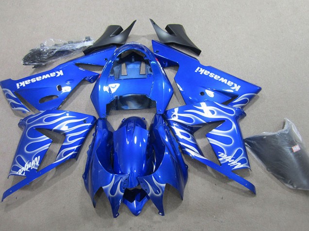 Venta Carenado Moto Kawasaki ZX10R 2004-2005 - Azul Blanco Llama