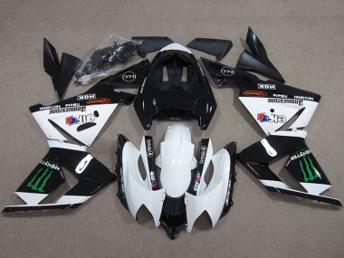 Venta Carenados Moto Kawasaki ZX10R 2004-2005 - Negro Blanco Monstruo