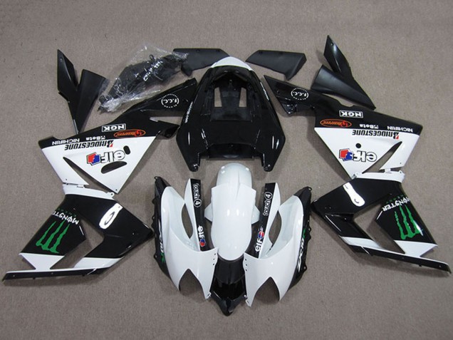Venta Carenados Moto Kawasaki ZX10R 2004-2005 - Negro Blanco Monstruo