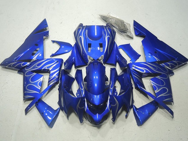 Venta Carenados Moto Kawasaki ZX10R 2004-2005 - Azul Blanco Llama