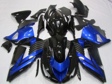 Venta Carenados Moto Kawasaki ZX14R ZZR1400 2006-2011 - Azul Negro Brillante