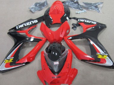 Venta Carenados Moto Suzuki GSXR 600 2006-2007 - Rojo Plata Negro Brillante Amarillo