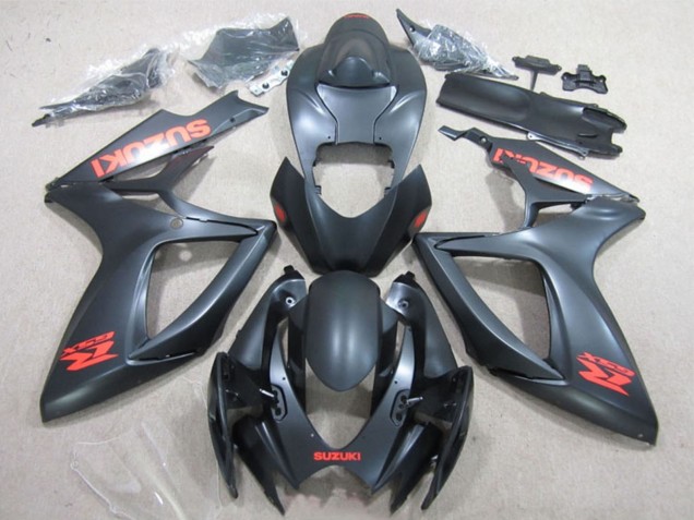 Venta Carenados Moto Suzuki GSXR 600 2006-2007 - Negro Mate Rojo Calcomanía