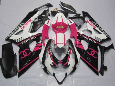 Venta Carenados Moto Suzuki GSXR 600 2006-2007 - Blanco Rosa Negro Chanel