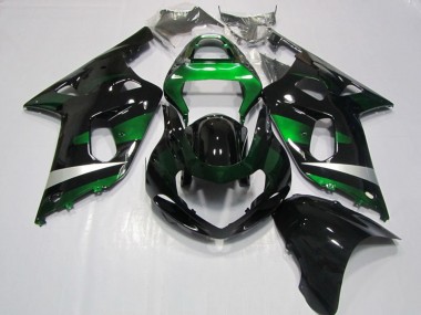 Venta Carenados Moto Suzuki GSXR 750 2001-2003 - Negro Brillante Verde Plata