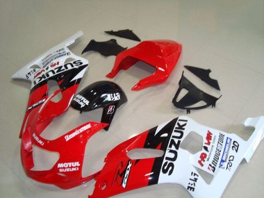 Venta Carenados Moto Suzuki GSXR 750 2001-2003 - Rojo Blanco Negro Brillante Motul