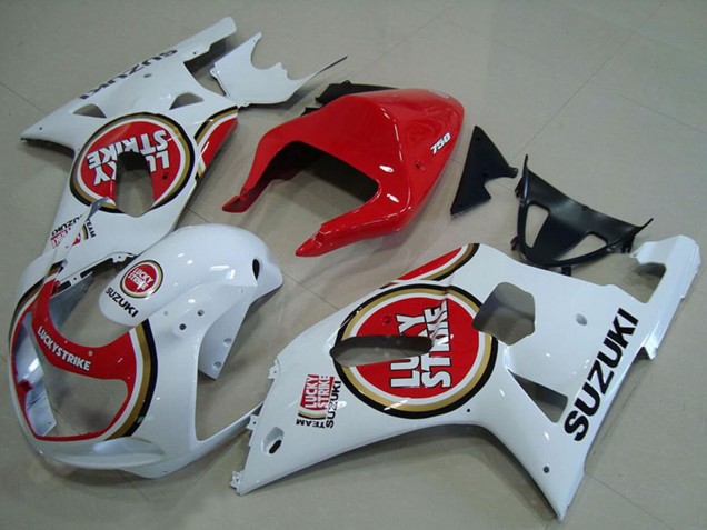 Venta Carenados Moto Suzuki GSXR 750 2001-2003 - Blanco Rojo Lucky Strike