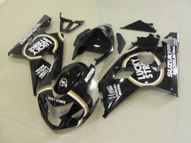 Venta Carenados Moto Suzuki GSXR 750 2004-2005 - Negro Brillante Blanco Lucky Strike Motul