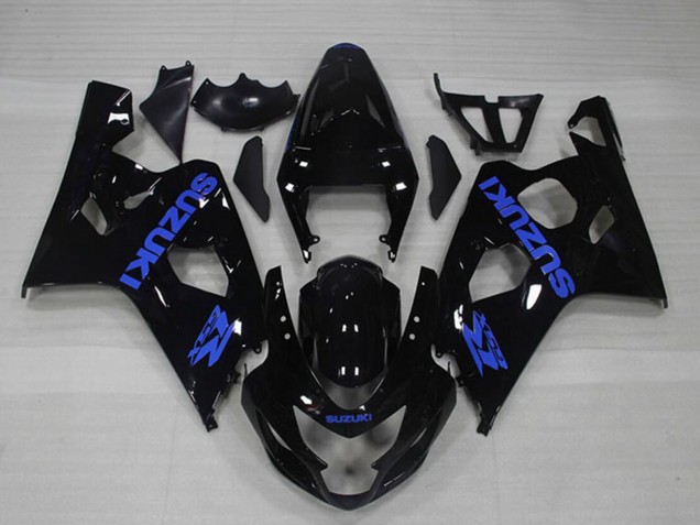 Venta Carenados Moto Suzuki GSXR 750 2004-2005 - Negro Brillante Azul Calcomanía