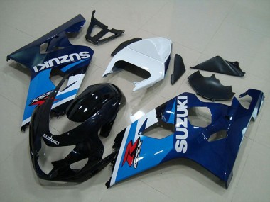 Venta Carenados Moto Suzuki GSXR 750 2004-2005 - Blanco Azul Negro Brillante