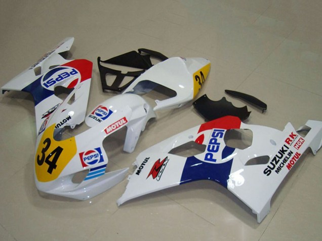 Venta Carenados Moto Suzuki GSXR 750 2004-2005 - Blanco Azul Rojo Amarillo Pepsi 34
