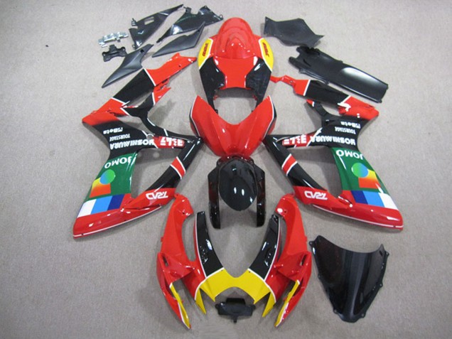Venta Carenados Moto Suzuki GSXR 750 2006-2007 - Rojo Negro Amarillo Verde JOMO