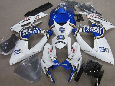 Venta Carenados Moto Suzuki GSXR 750 2006-2007 - Blanco Azul Michelin Motul Lucky Strike