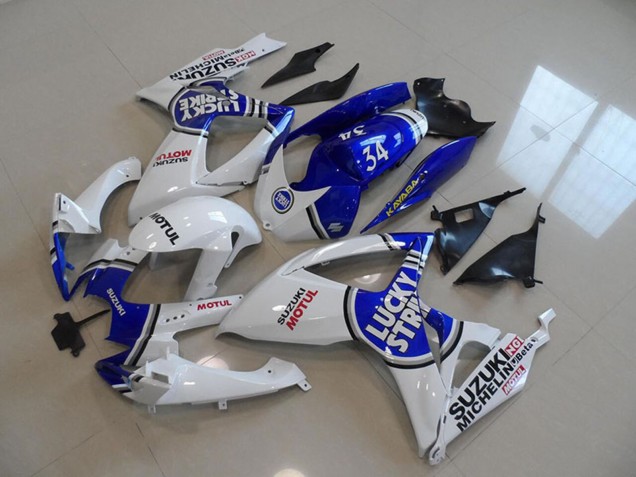 Venta Carenados Moto Suzuki GSXR 750 2006-2007 - Blanco Azul Lucky Strike Motul 34