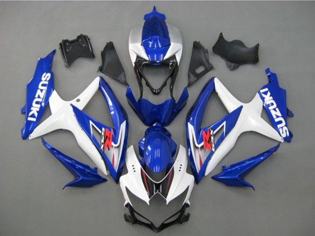 Venta Carenado Moto Suzuki GSXR 750 2008-2010 - Blanco Plata Azul Negro