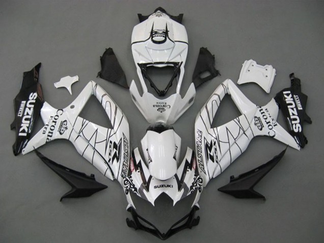 Venta Carenados Moto Suzuki GSXR 750 2008-2010 - Blanco Negro Corona Extra Alstare