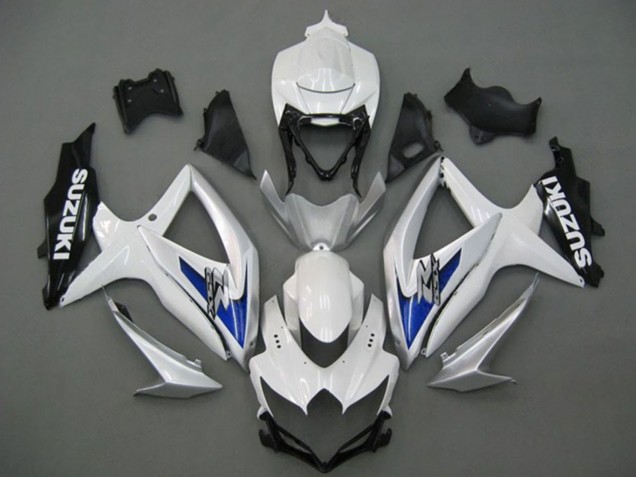 Venta Carenados Moto Suzuki GSXR 750 2008-2010 - Blanco Plata Azul Negro