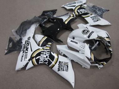 Venta Carenados Moto Suzuki GSXR 750 2011-2024 - Blanco Lucky Strike Negro Motul
