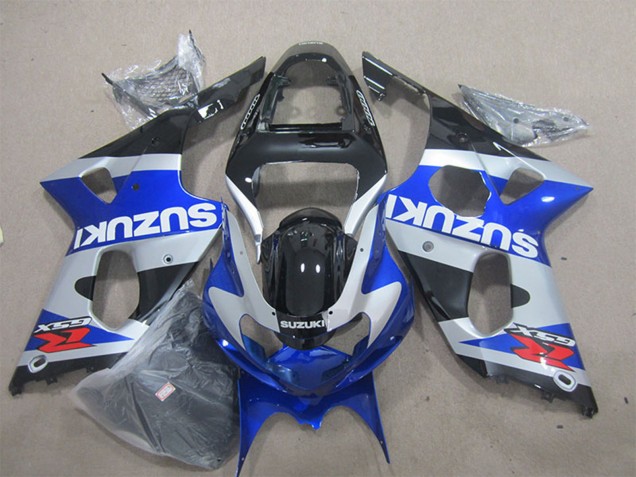 Venta Carenados Moto Suzuki GSXR 1000 2000-2002 - Azul Plata Negro Rojo Blanco Calcomanía