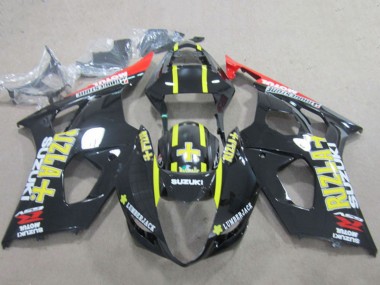 Venta Carenados Moto Suzuki GSXR 1000 2003-2004 - Negro Brillante Rojo Amarillo Rizla