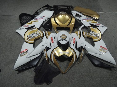 Venta Carenados Moto Suzuki GSXR 1000 2005-2006 - Blanco Oro Lucky Strike Motul