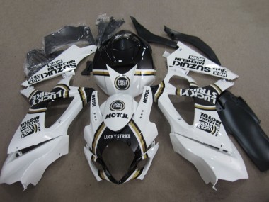 Venta Carenado Moto Suzuki GSXR 1000 2007-2008 - Blanco Negro Lucky Strike Motul