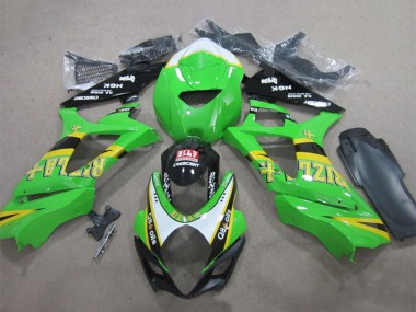 Venta Carenados Moto Suzuki GSXR 1000 2007-2008 - Verde Blanco Amarillo Negro Rizla Q8 Oils
