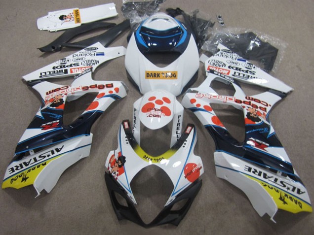 Venta Carenados Moto Suzuki GSXR 1000 2007-2008 - Blanco Rojo Azul Amarillo Dark Dog