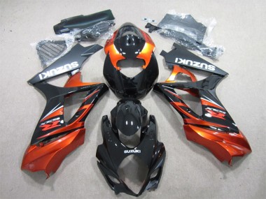 Venta Carenado Moto Suzuki GSXR 1000 2007-2008 - Negro Brillante Naranja