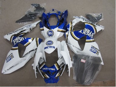 Venta Carenados Moto Suzuki GSXR 1000 2009-2016 - Blanco Azul Lucky Strike Motul