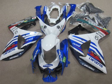 Venta Carenados Moto Suzuki GSXR 1000 2009-2016 - Blanco Azul Rojo Samsung