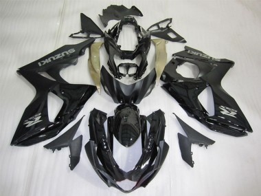 Venta Carenados Moto Suzuki GSXR 1000 2009-2016 - Negro Brillante Plata Calcomanía