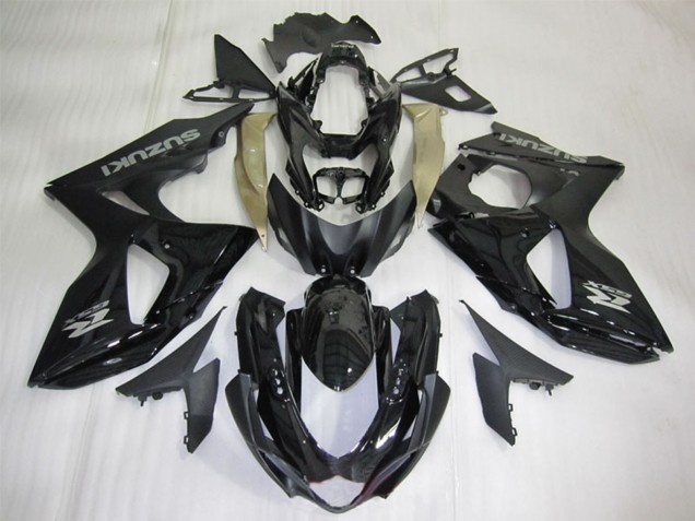 Venta Carenados Moto Suzuki GSXR 1000 2009-2016 - Negro Brillante Plata Calcomanía