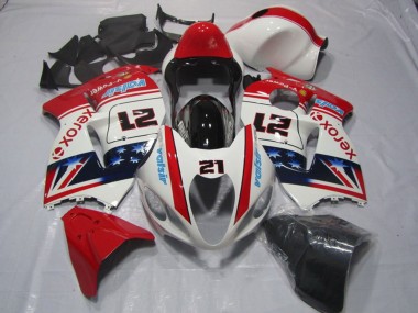 Venta Carenados Moto Suzuki GSXR 1300 Hayabusa 1996-2007 - Blanco Rojo Azul Xerox 21