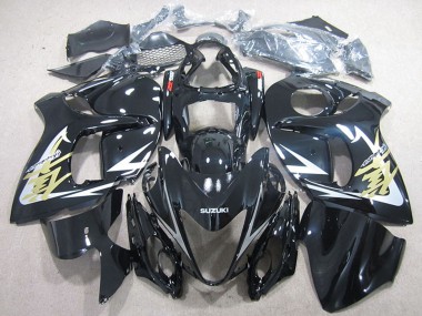Venta Carenados Moto Suzuki GSXR 1300 Hayabusa 2008-2020 - Negro Brillante Blanco Oro Calcomanía