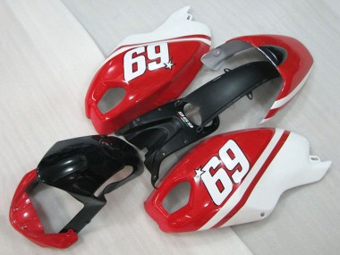 Venta Carenados Moto Ducati Monster 696 2008-2012 - Blanco Rojo Negro Brillante 69