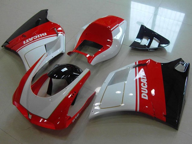 Venta Carenados Moto Ducati 916 1993-2005 - Blanco Rojo Negro Brillante