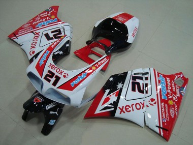 Venta Carenados Moto Ducati 748 916 996 996S 1993-2005 - Blanco Rojo Negro Brillante Valsir Xerox 21