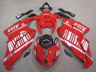 Venta Carenados Moto Ducati 749 999 2005-2006 - Rojo Blanco Negro Brillante Alice Sandisk
