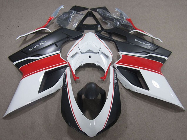Venta Carenados Moto Ducati 848 1098 1198 2007-2014 - Blanco Rojo Negro Mate Marvic