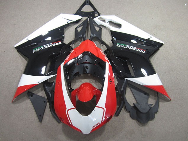 Venta Carenado Moto Ducati 848 1098 1198 2007-2014 - Blanco Rojo Negro Brillante