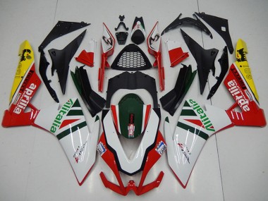 Venta Carenados Moto Aprilia RSV4 1000 2009-2015 - Blanco Rojo Verde Amarillo Negro Alitalia